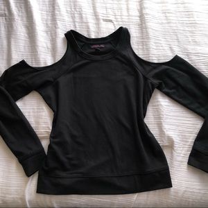 Black Shoulder Cut Out Sweater Size: M